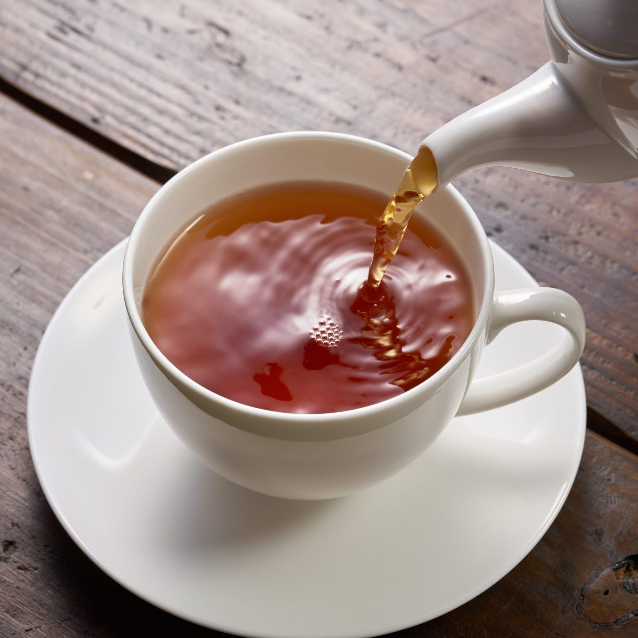 Image of drinking hot tea at tea time